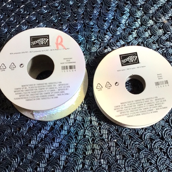 Stampin’ Up! White Iridescent Sparkly Ribbon Bundle of 2 - Picture 3 of 3